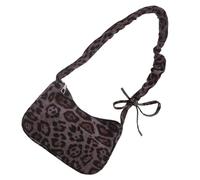 Wdbild Handtasche Damen,Damentasche Herbst Winter Umhängetasche Retro Achseltasche Top Handle Handtasche Pendlertasche Leoparden Print Unterarmtasche