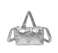 Wdbild Handtasche Damen, Damentasche, trendige, gesteppte Umhängetasche, große Kapazität, Handtasche, Puffer-Umhängetasche, Tasche mit Griff oben, stilvolle Damen-Geldbörse