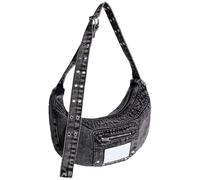 Wdbild Handtasche Damen, Lässige Jeans-Umhängetasche für Damen, Umhängetasche mit verstellbarem Riemen und Reißverschlusstaschen für verschiedene Anlässe