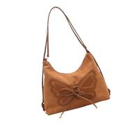 Wdbild Handtasche Damen, Rucksack für Damen, Retro-Schmetterlings-Slouchy-Geldbörse, Schultertasche mit verstellbarem Riemen, Retro-Umhängetasche, Handtasche