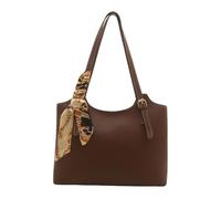 Wdbild Handtasche Damen, Umhängetasche Retro-Handtasche mit Seidenschal-Dekoration, modische Tragetasche aus PU-Leder für verschiedene Anlässe