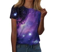 WDCHAOYUE T Shirt Mädchen Bedrucken Bluse Kurzarm Weites Weich Moderne Herbst T Shirt Frau Long Dünne Rundhals Geburtstag