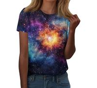 WDCHAOYUE T Shirt Mädchen Bedrucken Bluse Kurzarm Weites Weich Moderne Herbst T Shirt Frau Long Dünne Rundhals Geburtstag