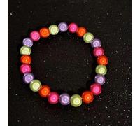 WDZDS 1/2/5 Stück 19 cm reflektierendes Perlenarmband, Dehnbare 8 mm magische Acrylperlen, Modeaccessoire für Frauen/Mädchen, Partyschmuck, Alltagskleidung