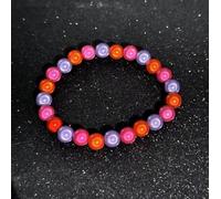 WDZDS 1/2/5 Stück 19 cm reflektierendes Perlenarmband, Dehnbare 8 mm magische Acrylperlen, Modeaccessoire für Frauen/Mädchen, Partyschmuck, Alltagskleidung
