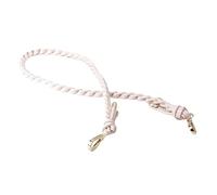 WDZDS 2 Stück 50/88 cm geflochtener kurzer Handtaschenriemen mit Metallverschlüssen, Ersatz-Ersatz-Leder-Taschengriffe für die Herstellung von Taschen/Geldbörsen