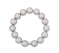 WDZDS Magic Pearls Stretch Armbänder, 14mm Acryl Zauber 3D-Effekt Magic Reflektierende Perlen Dehnbares Armband für Frauen, Party-Accessoire, Freizeitkleidung(Weiß,Ø 14 mm Perlen)