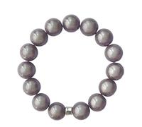 WDZDS Magic Pearls Stretch Armbänder, 14mm Acryl Zauber 3D-Effekt Magic Reflektierende Perlen Dehnbares Armband für Frauen, Party-Accessoire, Freizeitkleidung(Taupe,Ø 14 mm Perlen)