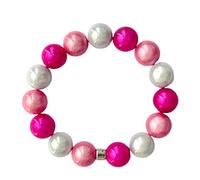 WDZDS Magic Pearls Stretch Armbänder, 14mm Acryl Zauber 3D-Effekt Magic Reflektierende Perlen Dehnbares Armband für Frauen, Party-Accessoire, Freizeitkleidung(MixedColor Style4,Ø 14 mm Perlen)