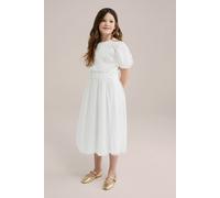 We Fashion Dress Maxi Length White Größe: 98/104 | Kleider Outlet | Unisex | Weiß
