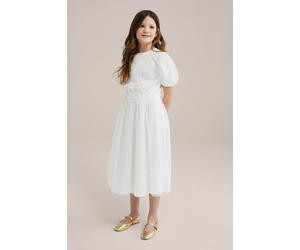 We Fashion Dress Maxi Length White Größe: 98/104 | Kleider Outlet | Unisex | Weiß