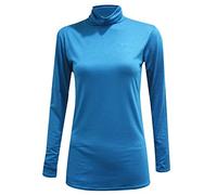 WearAll Damen Rollkragenpullover, langärmelig, Stretch, einfarbig, Gr. 34-54 Gr. 42-44, türkis