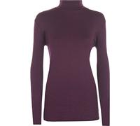 WearAll Damen Rollkragenpullover, Stretch, langärmelig, einfarbig, Gr. 34-42, violett, 42-44