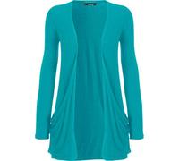 WearAll - Damen-Strickjacke mit langen Ärmeln, mit Taschen, Gr. 34-54 Gr. XL, türkis