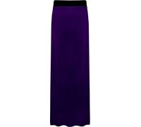 WearAll - Damen Übergröße Elastisch Stretch Maxi Rock in Voller Länge - Violett - 44-46