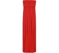 WearAll Maxikleid für Damen, Bedruckt, Bandeau, trägerlos, gerafft, Übergröße, Gr. 44-50, rot, 46-48