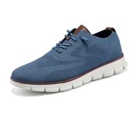 Wearbreeze Herren Business Casual Oxford Sneakers - Leichte Schnür-Anzugschuhe für Arbeit, Reisen & täglichen Pendelverkehr, Hell, blau, 49 EU