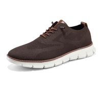 Wearbreeze Herren Business Casual Oxford Sneakers - Leichte Schnürschuhe für Arbeit, Reisen & tägliches Pendeln, Braun, 46.5 EU