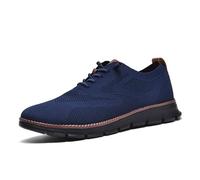 Wearbreeze Herren Business Casual Oxford Sneakers - Leichte Schnürschuhe für Arbeit, Reisen & tägliches Pendeln, 087dark blue, 45 EU