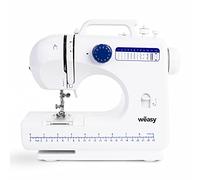 Wëasy Elektronische 12-Stiche-Nähmaschine SW45, Nähen für Anfänger und Amateure, Tragbar, Multifunktional, 2 Geschwindigkeiten einstellbar, Manuell oder mit Fußpedal, LED-Beleuchtung