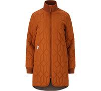 Weather Report Damen Steppjacke Nokka W Long Quilted Jacket I atmungsaktiver Steppmantel I Lange Jacke mit hohen Kragen 5086 Caramel Café 46