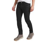 Weatherproof Vintage Herren-Jeans, schmale Passform, superweiche Stretch-Denim-Hose, gerades Bein, All-Way-Stretch, Schwarz (Jet Black), 38W / 32L