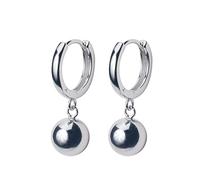 WEAV New Big Balls Sterling Silber 925 Creolen Für Frauen Einfacher Ohrring Stil Edles Schmuckzubehör
