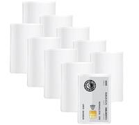 webbomb® 10 Stück Ausweishülle Kartenhülle für Ausweise Bankkarten Personalausweis Kreditkarten Fahrkarten Führerschein für Geldbörse Wallet 10x Klarsicht Schutzhülle transparent