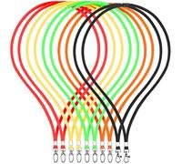 webbomb 10 Stück Schlüsselband Lanyard 360° Umhängeband 13 Farben edel glänzend mit Karabiner für Zugangskarten Ausweishalter Büro ID Karte Fahrkartenhülle Schlüsselbänder Handy Band (bunt 2)