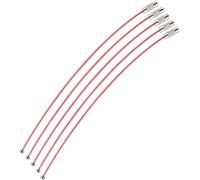 webbomb® 5x Schlüsselringe aus Drahtseil 1,5x 150mm Edelstahl Gepäckanhänger mit PVC Ummantelung & Drehverschluss multifunktionale Drahtringe Schlüsselanhänger Schlüssel Organizer (Rot)