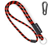 webbomb Tubular Lanyard Schlüsselband - rund weich lang mit Karabinerhaken Sicherheitsverschluss & Schlüsselring als Schlüsselanhänger Keychain für Ausweis Handy Schlüssel