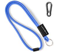 webbomb Tubular Lanyard Schlüsselband - rund weich lang mit Karabinerhaken Sicherheitsverschluss & Schlüsselring als Schlüsselanhänger Key Chain für Ausweis Handy Schlüssel (sky blue +Karabiner)