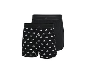 Webboxer ADIDAS ORIGINALS "Web-Boxershorts 2er Pack", Herren, Gr. L, bunt (schwarz, weiß), Obermaterial: 100% Baumwolle CO., Unterhosen (76474310-L) schwarz, weiß