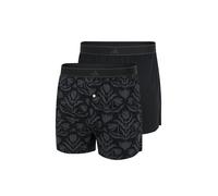 Webboxer ADIDAS ORIGINALS "Web-Boxershorts 2er Pack", Herren, Gr. M, schwarz (schwarz, grau), Obermaterial: 100% Baumwolle CO., Unterhosen (28728360-M) schwarz, grau