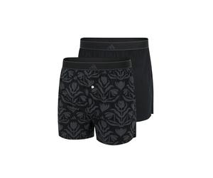 Webboxer ADIDAS ORIGINALS "Web-Boxershorts 2er Pack", Herren, Gr. M, schwarz (schwarz, grau), Obermaterial: 100% Baumwolle CO., Unterhosen (28728360-M) schwarz, grau
