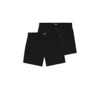 Webboxer BOSS, Herren, Gr. M, 2 Stk., schwarz (schwarz 001), Jersey, Obermaterial: 95% Baumwolle, 5% Elasthan, Unterhosen (81748039-M) schwarz 001