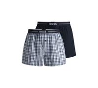 Webboxer BOSS "NOS Boxer EW 2P", Herren, Gr. S, blau (dunkelblau), Obermaterial: 100% Baumwolle, Unterhosen (67270868-S) dunkelblau