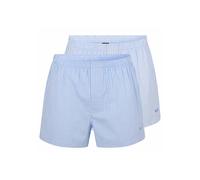 Webboxer BOSS "Web-Boxershorts 2er Pack", Herren, Gr. M, weiß (weiß, blau), Obermaterial: 100% Baumwolle CO., Unterhosen (75727154-M) weiß, blau