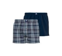 Webboxer CECEBA "Web-Boxershorts 2er Pack", Herren, Gr. 4XL, blau, Obermaterial: 97% Baumwolle CO. 3% Elasthan EL., Unterhosen (77112843-4XL) blau