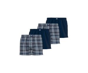 Webboxer CECEBA "Web-Boxershorts 4er Pack", Herren, Gr. 3XL, bunt (blau), Obermaterial: 97% Baumwolle CO. 3% Elasthan EL., Unterhosen (36287529-XXXL) blau