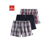 Webboxer H.I.S, Herren, Gr. 9 (XXXL), 3 Stk., bunt, Webqualität, Obermaterial: 100% Baumwolle, kariert, weit, Unterhosen, in bequemer Passform (279516-9) bunt