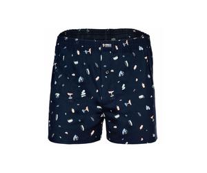 Webboxer HAPPY SHORTS "Web-Boxershorts 1er Pack", Herren, Gr. L, bunt (beach), Obermaterial: 100% Baumwolle CO., Unterhosen (12400143-L) beach