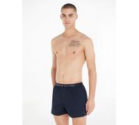 Webboxer, Herren, Gr. M, 1 Stk., blau (marine), Obermaterial: 100% Baumwolle, TOMMY HILFIGER UNDERWEAR, Unterhosen Webboxer, mit Logo am Bund (808587-M)