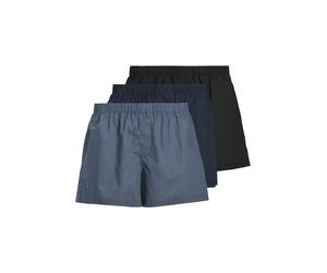 Webboxer JACK & JONES "Web-Boxershorts JACMILANO WOVEN BOXERS 3 PACK 3er Pack", Herren, Gr. S, blau (dunkelblau), Obermaterial: 100% Baumwolle CO., Unterhosen (26733042-S) dunkelblau