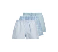 Webboxer JACK & JONES "Web-Boxershorts JACMILANO WOVEN BOXERS 3 PACK 3er Pack", Herren, Gr. S, blau (hellblau), Obermaterial: 100% Baumwolle CO., Unterhosen (24996533-S) hellblau