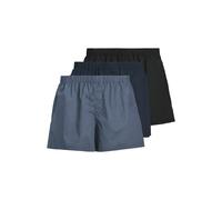 Webboxer JACK & JONES "Web-Boxershorts JACMILANO WOVEN BOXERS 3 PACK 3er Pack", Herren, Gr. XXL, blau (dunkelblau), Obermaterial: 100% Baumwolle CO., Unterhosen (26733042-XXL) dunkelblau