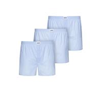 Webboxer JOCKEY "Boxer Woven", Herren, Gr. 3XL, blau (shirting blau), Obermaterial: 100% Baumwolle, bequem, Unterhosen, in 3 Dessins (27844863-XXXL) shirting blau