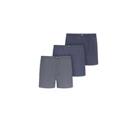 Webboxer JOCKEY "Web-Boxershorts Boxer Woven 3er Pack", Herren, Gr. XL, blau (dunkelblau), Obermaterial: 100% Baumwolle CO., Unterhosen (88668624-XL) dunkelblau