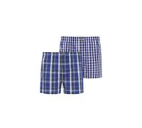 Webboxer JOCKEY "Web-Boxershorts Everyday Striped Boxer Woven 2er Pack", Herren, Gr. S, bunt (blau, weiß), Obermaterial: 100% Baumwolle CO., Unterhosen (34157833-S) blau, weiß