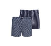 Webboxer JOCKEY "Web-Boxershorts Everyday Woven Boxer 2er Pack", Herren, Gr. 3XL, blau, Obermaterial: 100% Baumwolle CO., Unterhosen (41072552-XXXL) blau